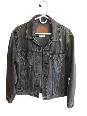 Levi’s Premium Big E Vintage Fit Trucker Jacket 77380‑0057 Men’s M Washed Black